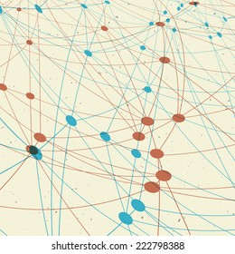 Retro connection background, vector 