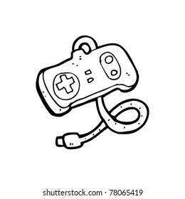 retro console controller cartoon