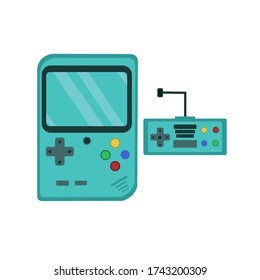 Retro Console Game Controller with Joystick Vector.