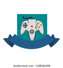 Retro console gamepad emblem