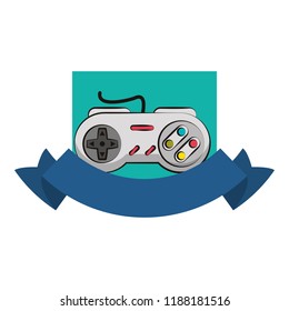 Retro console gamepad emblem
