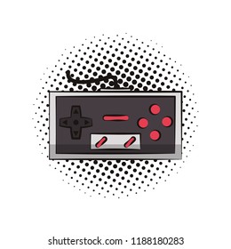 Retro console gamepad pop art