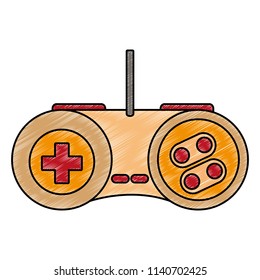 Retro console gamepad scribble