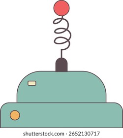 Console retrô com ilustração de antena Spring