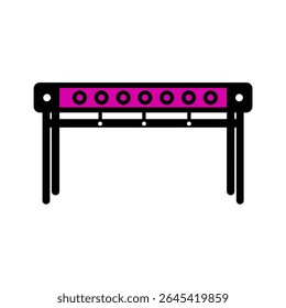 Mesa de consola retro muestra el minimalismo moderno en interiores