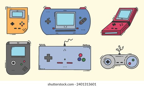 Retro Console vector character design