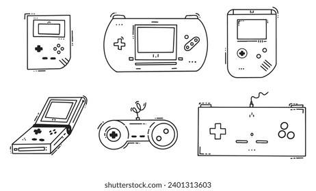 Retro Console vector character design