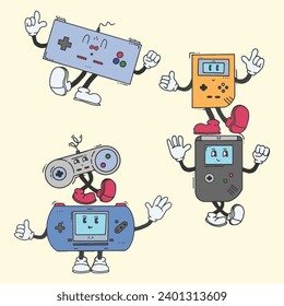 Retro Console vector character design