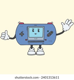 Retro Console vector character design