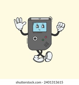 Retro Console vector character design