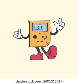Retro Console vector character design