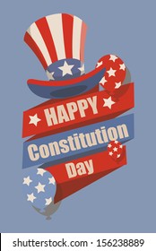 Retro - Constitution Day Vector Illustration