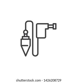 Retro construction level line icon. linear style sign for mobile concept and web design. Old building level outline vector icon. Home repair tool symbol, logo illustration. Vector graphics