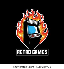 Retro Controller Logo game joystick