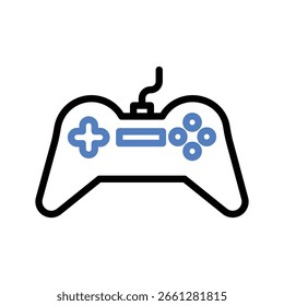 Retro Controller  Outline bold Vector Icon which can be easily modified or Edited 