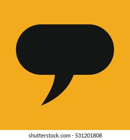 Retro converse speech bubble vector icon on color background. Communication elements for conversation and message illustration