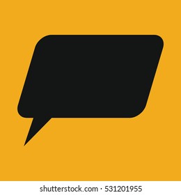 Retro converse speech bubble vector icon on color background. Communication elements for conversation and message illustration
