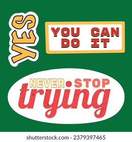 Retro: Cool quotes, great design for any purpose. Colorful vector illustration. Vector illustration of letters.