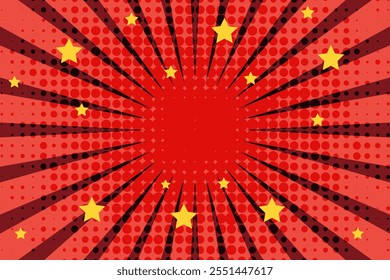 Retro Cosmic art Background. Vector illustration