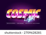 Retro Cosmic Light Text effect editable	