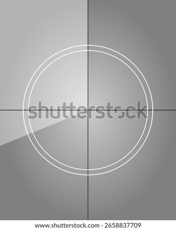 Retro countdown frame from old movie reel in 3x4 format. Grunge film leader with classic number for television intro, projector cutscene or vintage motion picture screen animation