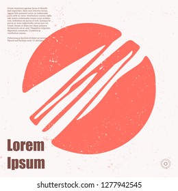 Retro cover, background with hand drawn circle illustration, trendy design. Applicable for Covers, Placards, Posters, Flyers and Banners Design.