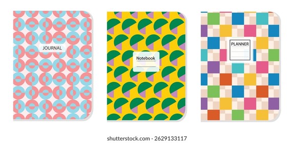 Retro cover ideas. Hand drawn ideas for notebook, cover book, card, invites, brochure, journals, planners, binders and binders. Vector illustration.