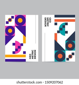 Retro cover set Premium Vector and background
