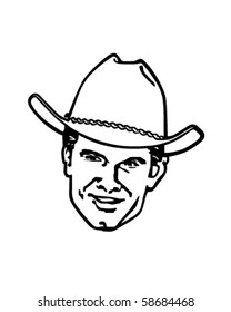 Retro Cowboy - Clip Art