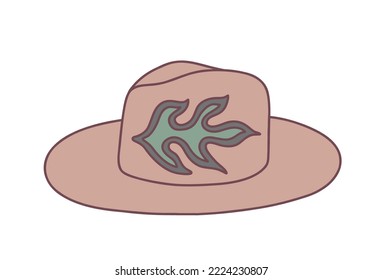 Retro Cowgirl hat. Vector illustration