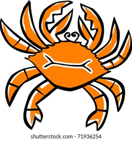 Retro Crab Vector Illustration