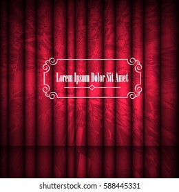 Retro creative template for design. Flourishes Ornamental  frame. Vintage vector background