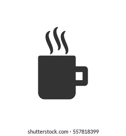 Retro cup icon. Isolated on white background cup symbol. Vintage silhouette design. Stock vector cup pictogram. Black color