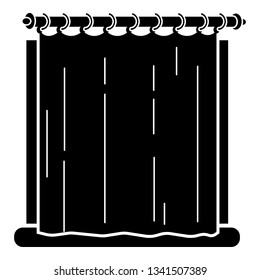 Retro curtain icon. Simple illustration of piece curtain vector icon for web design isolated on white background