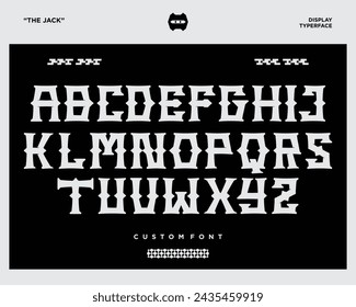 Retro custom font typerface alphabet typeset vector collection