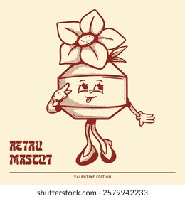 Retro Cute Parfume Valentine Mascot