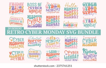 Retro , Cyber Monday , EPS Bundle, Single design