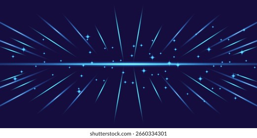 Retro cyberpunk pixel art game scene from the 80s. Dark blue 8-bit sci-fi background. Glowing neon grid and stars from a vintage arcade computer game.