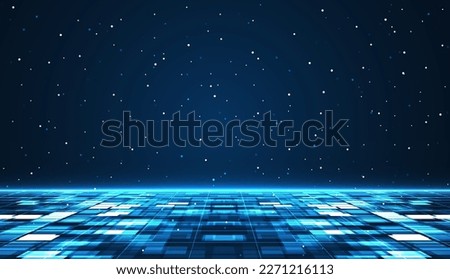 Retro cyberpunk style background. Sci-Fi background. Neon light grid landscapes. 80s, 90s