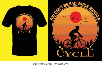 Retro cycle t shirt design