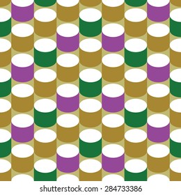 Retro cylinder background. Seamless pattern. Vector. 