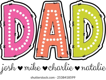 retro dad png sublimation bundle