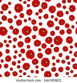 Retro dahlia seamless pattern coloring, great design for any purposes. For print cup, textile, wallpaper, banner, fabric. Vector ornament. Classic illustration. Dahlia colorful flower. Line drawing.