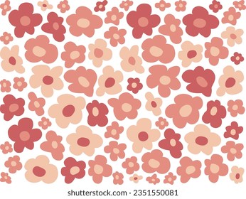 Retro Daisy Flower Pattern Vector