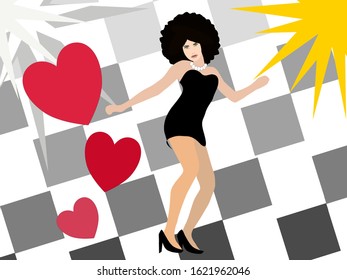 Retro dance floor lgtb party club 