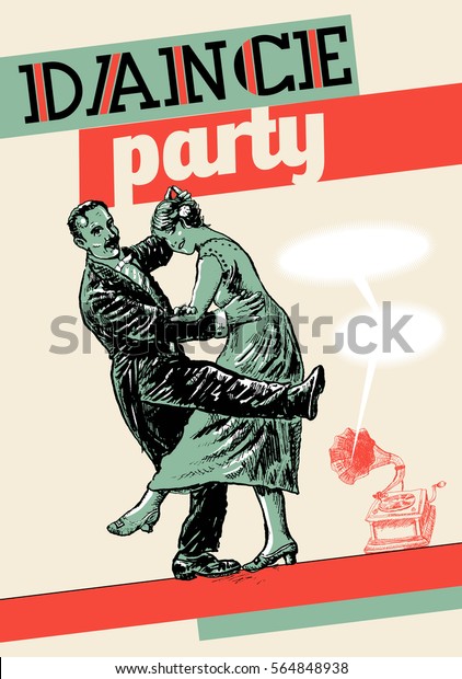 Retro Dance Party Poster Template Private Stock Vector Royalty Free 564848938 2278