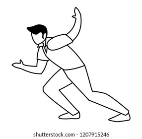 retro  dancer man icon