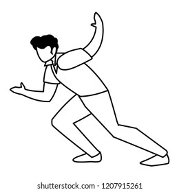 retro  dancer man icon