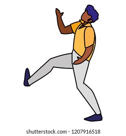 retro  dancer man icon