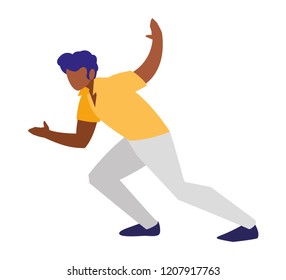 retro  dancer man icon